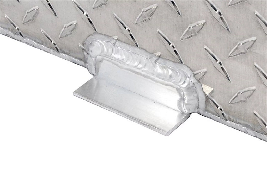 x H 19 in.; Narrow Rectangle Shape; Brite-Tread Aluminum; Fits select: 2015-2016,2018-2022  F150. x W 9.625 in. Dee Zee DZ92556N Liquid Transfer Tank; Volume 40 Gallons; L 56 in