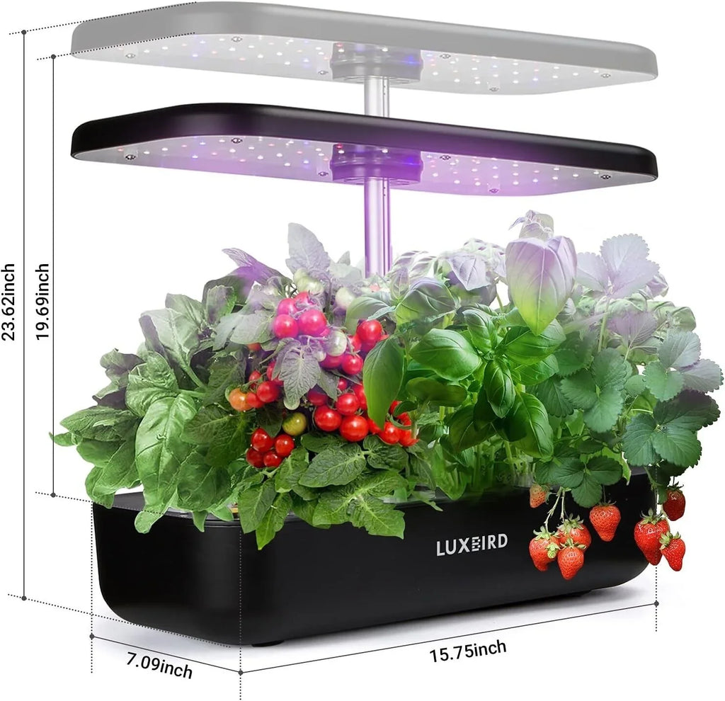 Hydroponics Growing System Indoor Garden Germination Kit 36W LED Grow Light Time