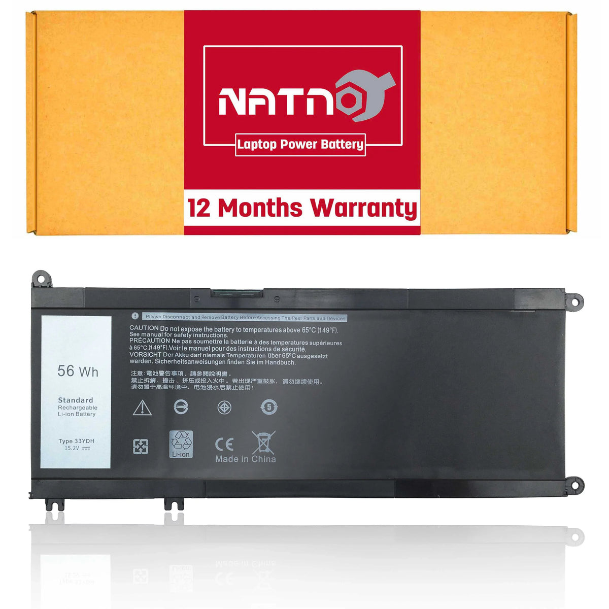 33YDH Laptop Notebook Battery for  Inspiron 15 7000 17 7773 7778 7786 7779 2in1, G3 17 3779 3579  G5 15 5587  G7 15 7588