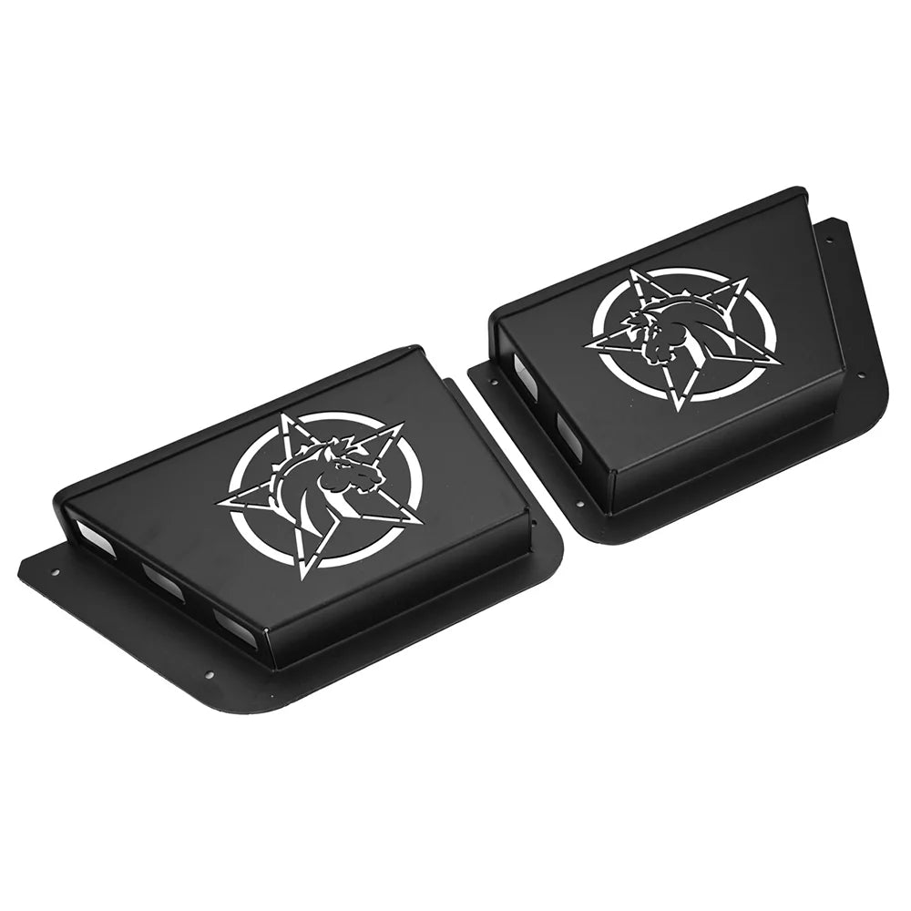 ALLTIMES Rear Door Panel Pocket Organizer Box for  for Bronco 2/4 Door 2021+(OFF-ROAD EDITION), Black Metal aqua Proof Dust Proof Scratch Resistance,1 Pair