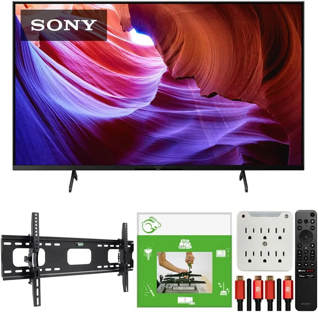 KD50X85K 50" X85K 4K HDR LED TV with smart Google TV (2022 Model) Bundle with TaskRabbit Installation Services + Deco Gear Wall Mount + HDMI Cables + Surge Adapter
