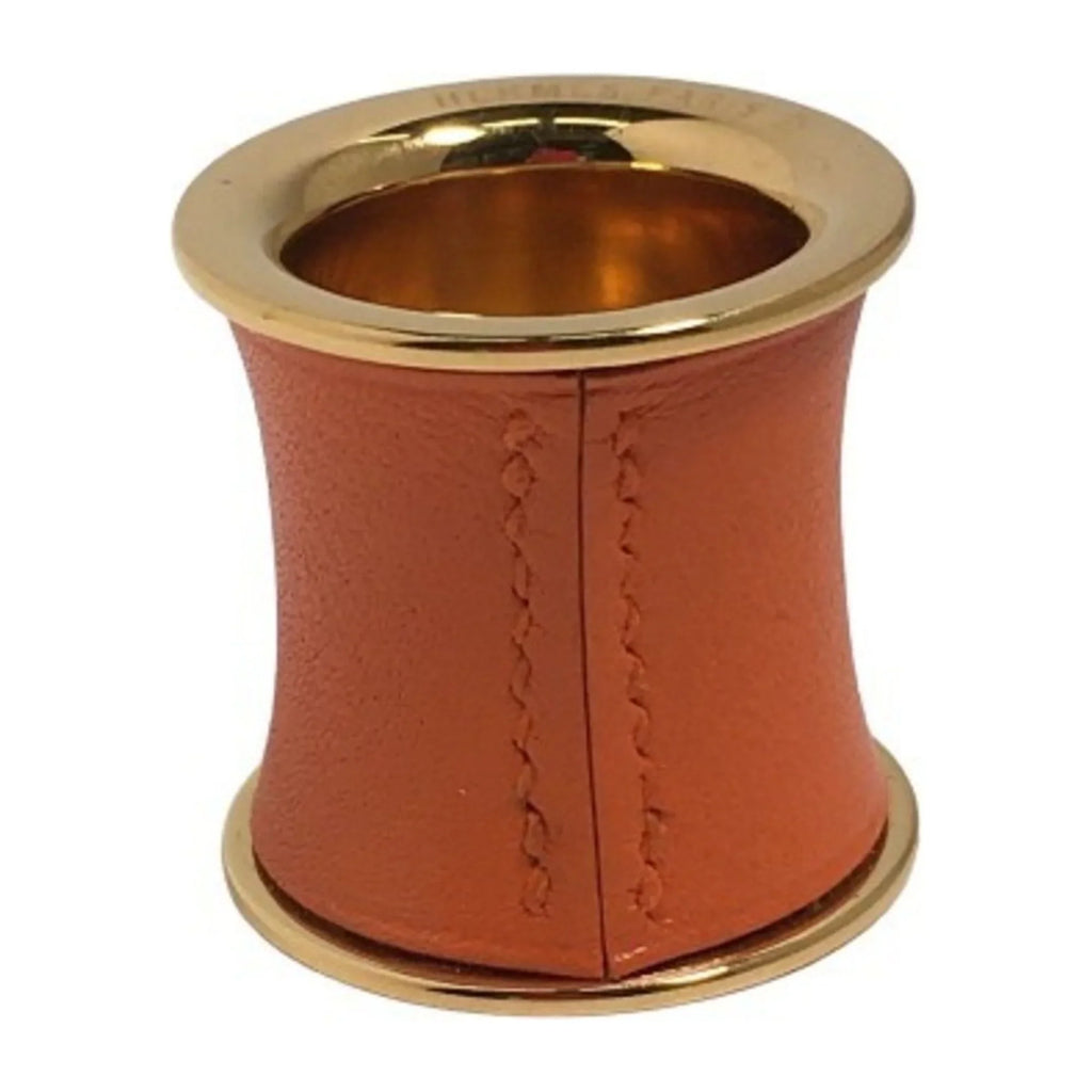 Pre-Owned HERMES Accessories Swift x GP Hermes Orange Scarf Ring (Good)