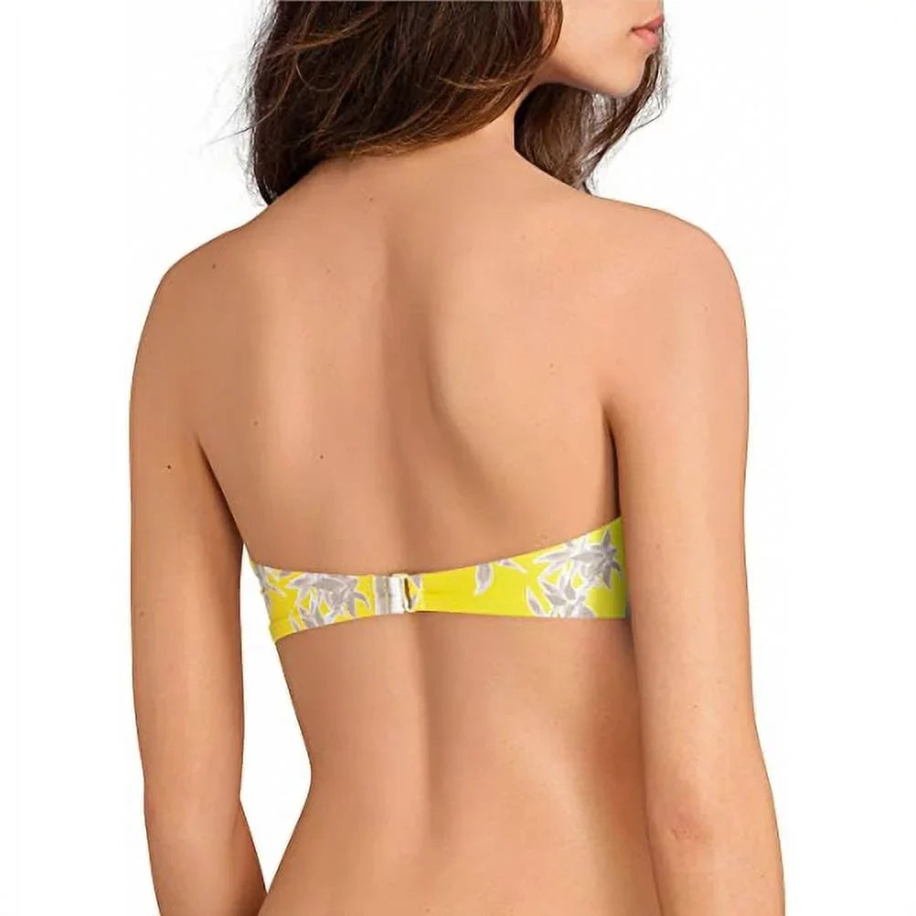 Gianni Bini  Yellow Bandeau Bikini Top   Primary Paradise Knot - Removable Straps