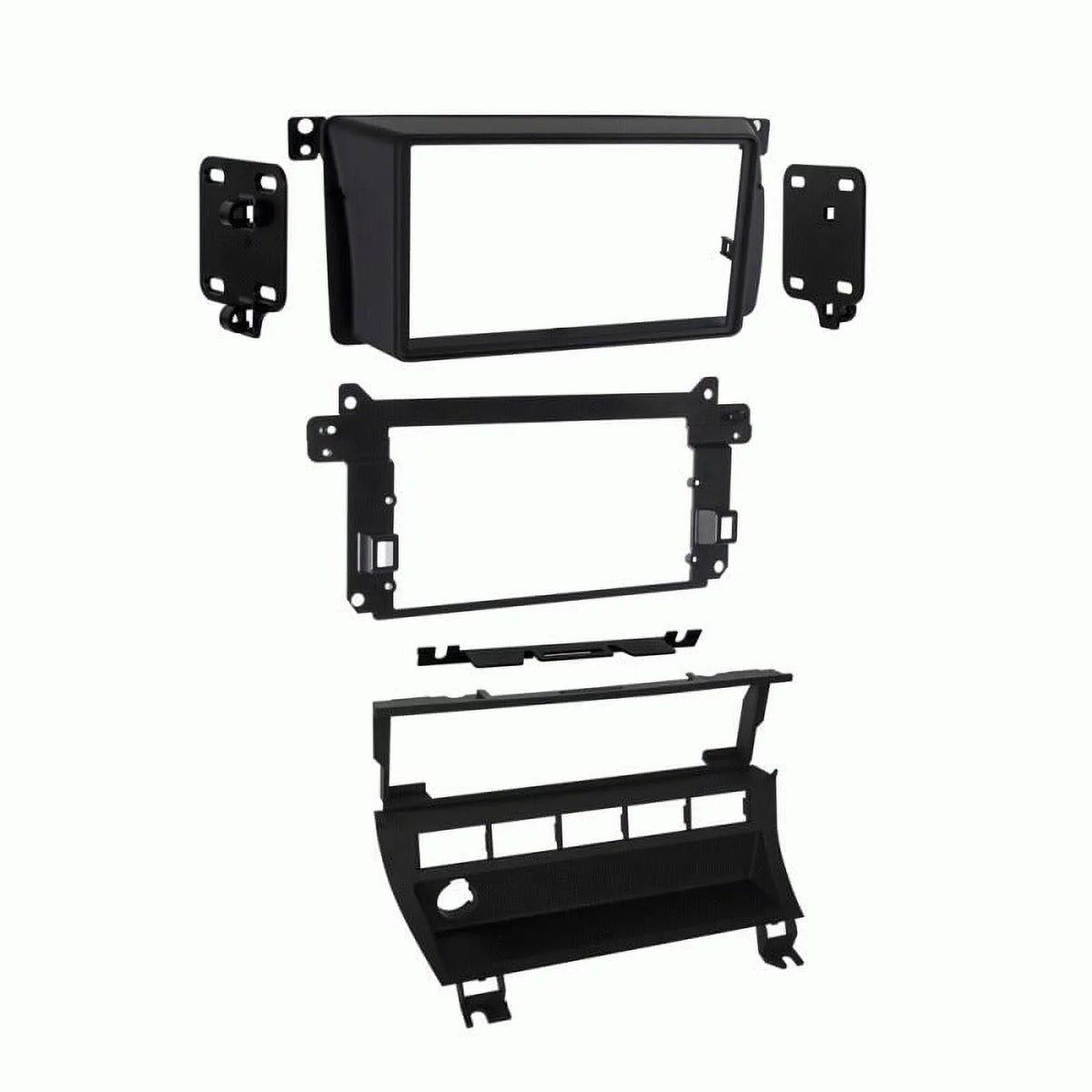 Metra 95-9310B  99-06 3-Series with 5-Switch Panel Vehicle Double DIN Dash Installation Kit with Metra 70-8590 Wiring Harness and Metra 40-VW10 Antenna Adapter