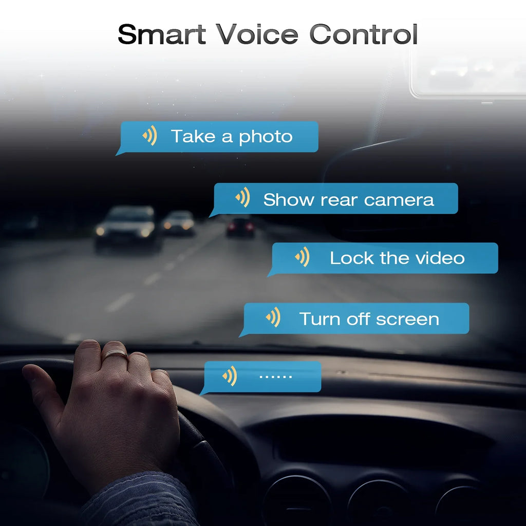 TOGUARD Rear View Mirror Camera, 12" Touch Screen 4K+1080P Front and Rear Dash Cam, Parking Assist, Parking Monitoring, GPS