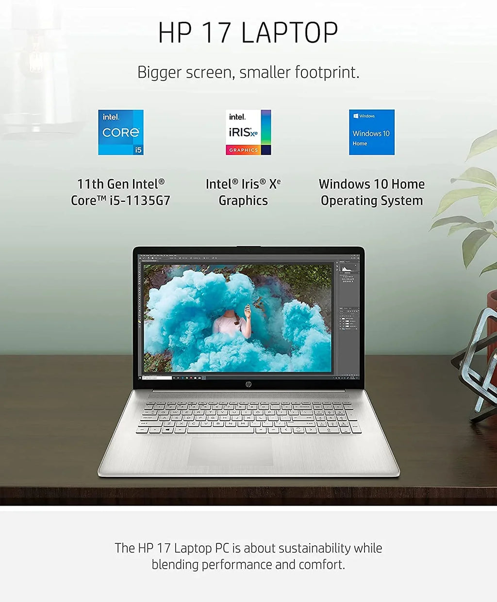 2021 Newest  17 Laptop, 17" HD+ Anti-Glare Screen, 11th Gen  Core i5-1135G7,  Iris Xe Graphics, 32 GB RAM, 2 TB HDD, Long Battery Life, Webcam, Mics, Win10, Silver + Oydisen Cloth