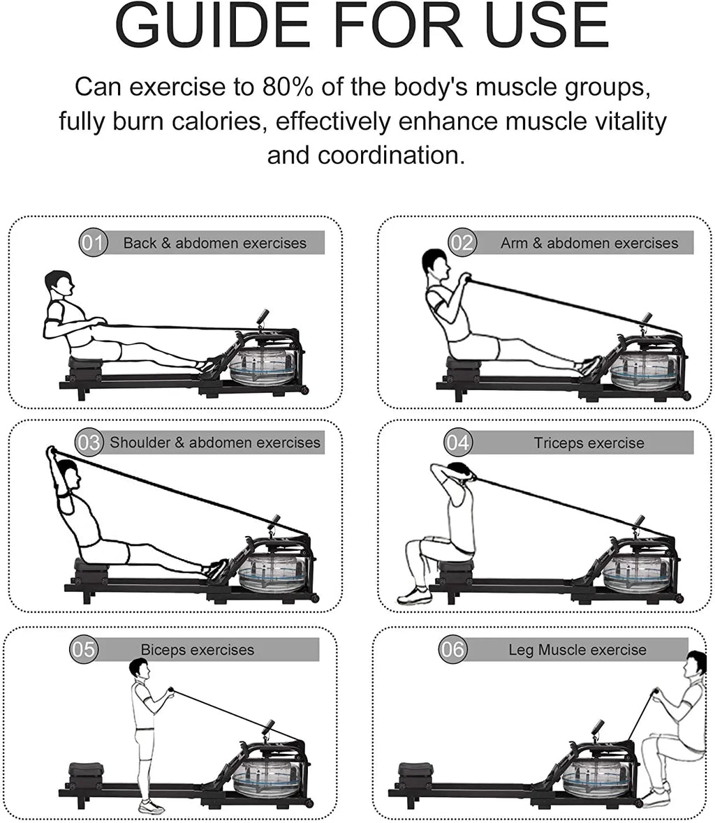 liquid Rowig Machie Idoor liquid Rower Adjustable Resistace With LCD Moitor Home Gym Equipmet For Whole Body Exercise Traiig