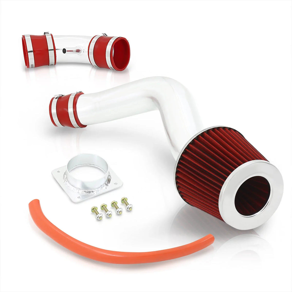AJP Distributors Cold Air Short Ram Intake CAI SRI JDM Induction System Polish Aluminum Piping Pipe + Filter suitable/Replacement For Nissan Altima L31 2.5 l4 2002 2003 2004 2005 2006 02 03 04 05 06