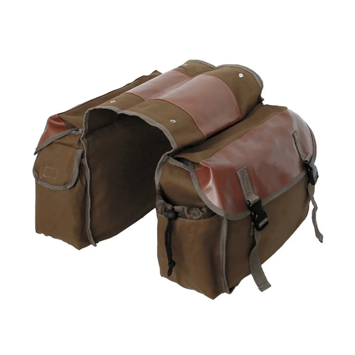 ametoys Motorbike Large Capacity Saddle Bag Motorcycle Riding Travel Canvas Waterproof Panniers Box Side Tools Bag Pouch for Motorbike