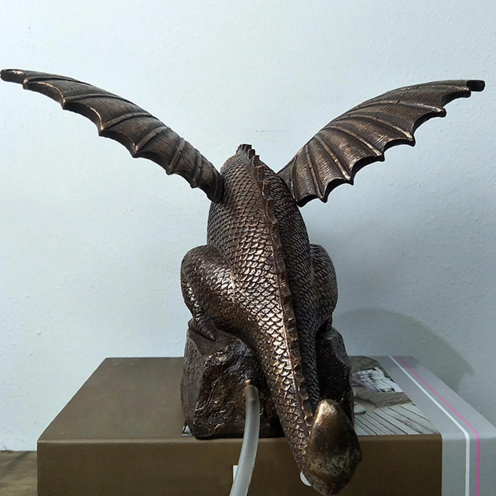 Creative fountain Dragon Statue Decorative Outdoor Sculpture, Dragon Shape Waterscape Decoration Garden Decor Sculpture