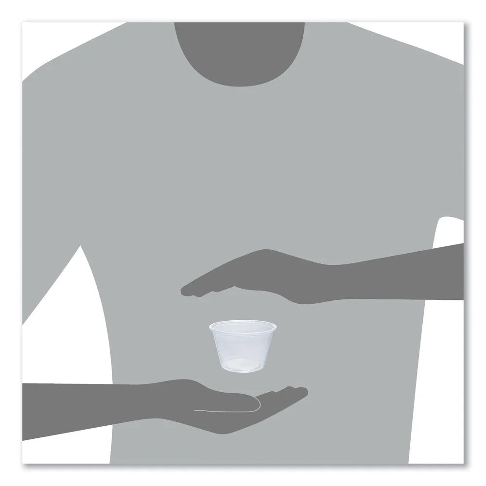 Polypropylene Portion Containers - Clear (2500/Carton)]. Dart 400PC Conex Complements 4 oz