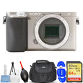 Alpha a6400 Mirrorless Digital Camera (Body Only Silver) - 7PC Accessory Kit