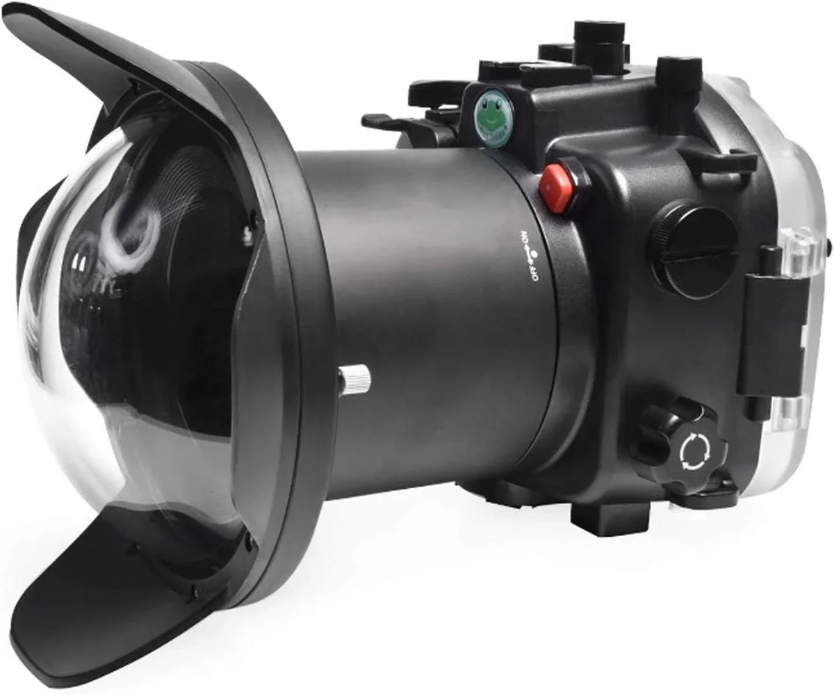 Seafrogs [40M/130FT] Underwater Housing Waterproof Case w/ 6 Inch Dome Port Kit for  A7R IV A7R4 ILCE-7R IV appropriate with  FE 16-35mm F/4 28-70mm F3.5-5.6, 12-24mm F4 G Lens-Black