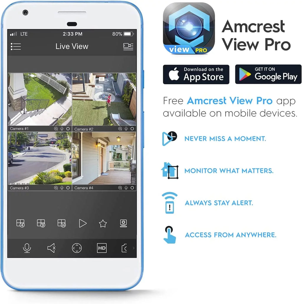 Amcrest 4K IP PoE AI Camera UltraHD 8MP Security Outdoor Camera, FOV 129°, 49ft Color Nightvision, Human & Vehicle Detection, IP67 Weatherproof, 4K (3840x2160) @15fps, Black, IP8M-2796EB-AI