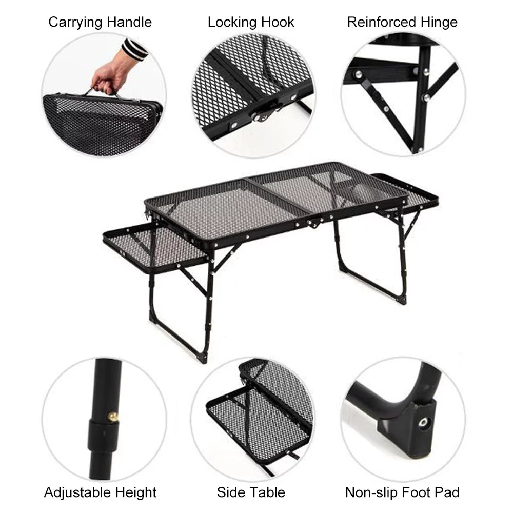 Dcenta Folding Table, Convenient and Compact, Ideal for Picnics and Camping, Food Prep Station