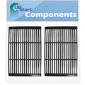 2-Pack BBQ Grill Cooking Grates Replacement Parts for Charmglow 810-6320-B - suitable Barbeque Porcelain Enameled Cast Iron Grid 19"