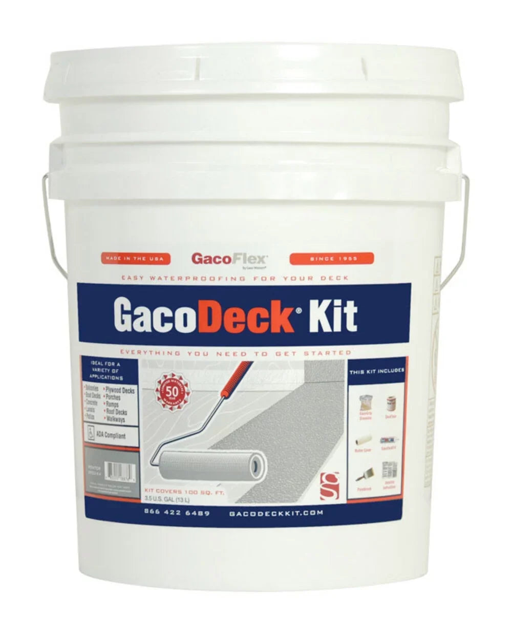 GacoFlex GacoDeck Adobe moisture-Based Solid Deck Coating 3.5 gal.
