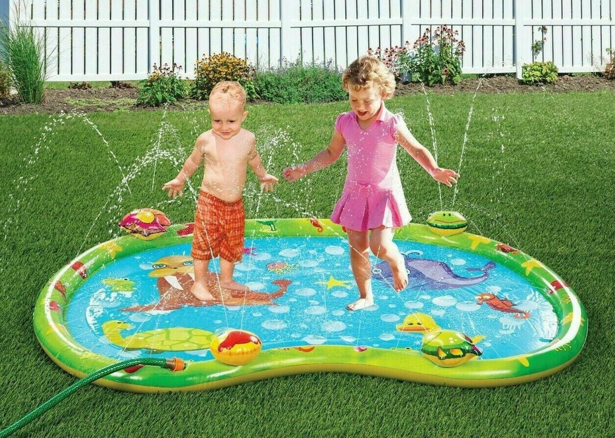 Sprinkler Splash Mat, Kids Pool, Outdoor Lawn aqua Toys, Splash Pad, Wading Swimming Pool, Inflatable Splash Sprinkler Pad