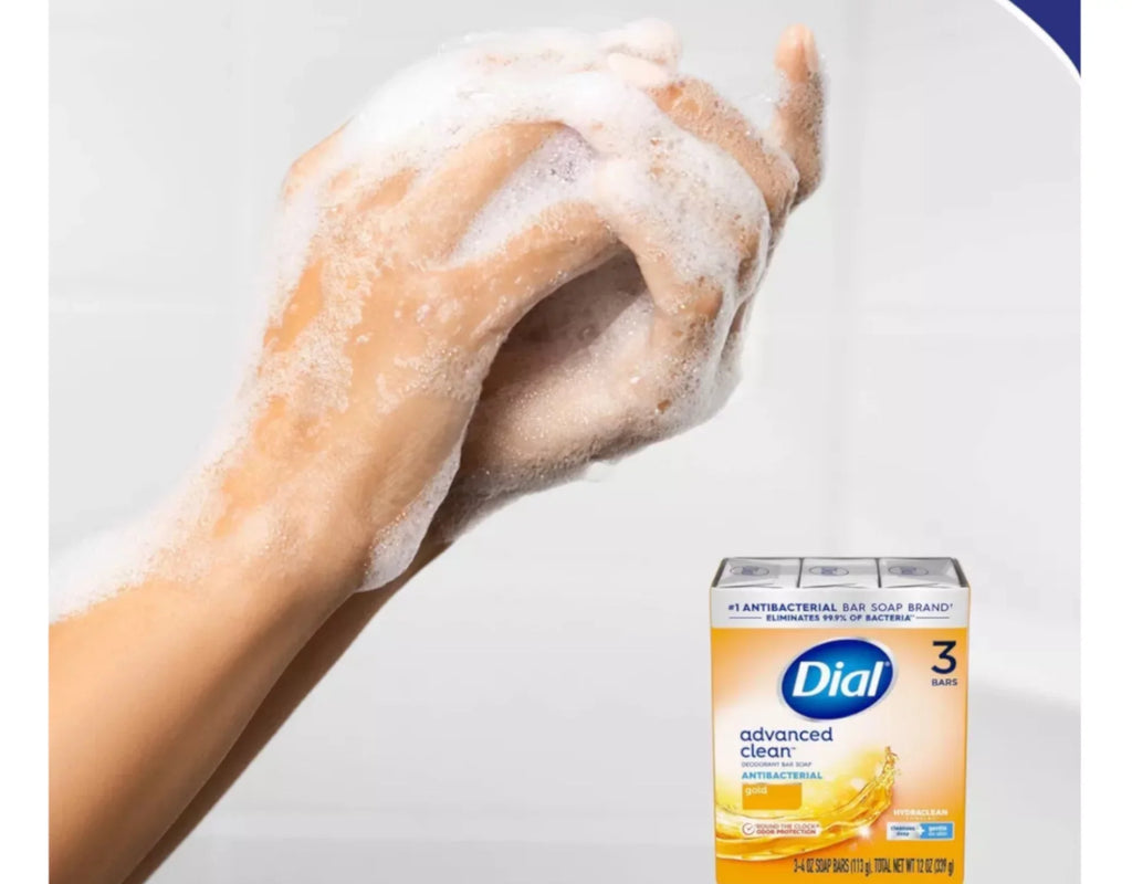 Dial Antibacterial Deodorant Soap Bar, Gold, 4 oz bars, 3 ea (Pack of 4)