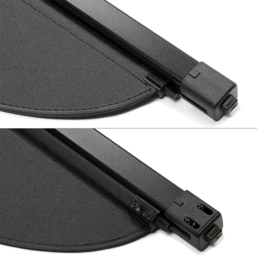 Ikon Motorsports Cargo shield appropriate With 2013-2019  Escape All Models PVC & Aluminum Rod Black Security Rear Trunk wrap Security Retractable Shield