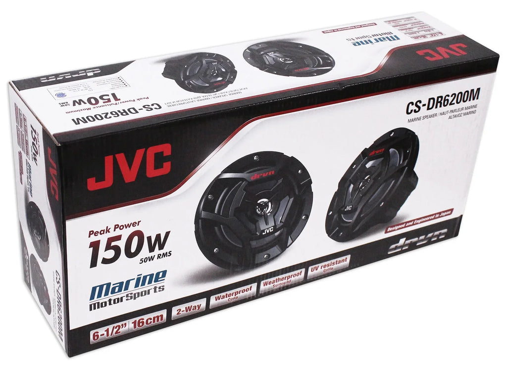 JVC 6.5" Speakers+Pods+2-Ch Amp for 2014-2017 Polaris RZR 1000/900S/Turbo
