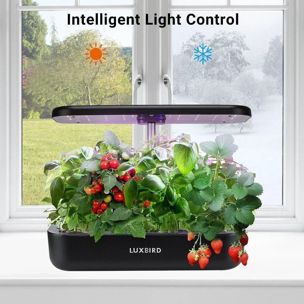 Hydroponics Growing System Indoor Garden Germination Kit 36W LED Grow Light Time