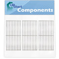 3 Pack BBQ Grill Cooking Grates Replacement for Brinkmann 810 2410 S, 810 2511 S, 810 2411 S, 810 8410 S, 810 8411 5, Charmglow 810 8410 F, 810 9415 W, 810 2411 F - Barbeque Grid 17 3/4"