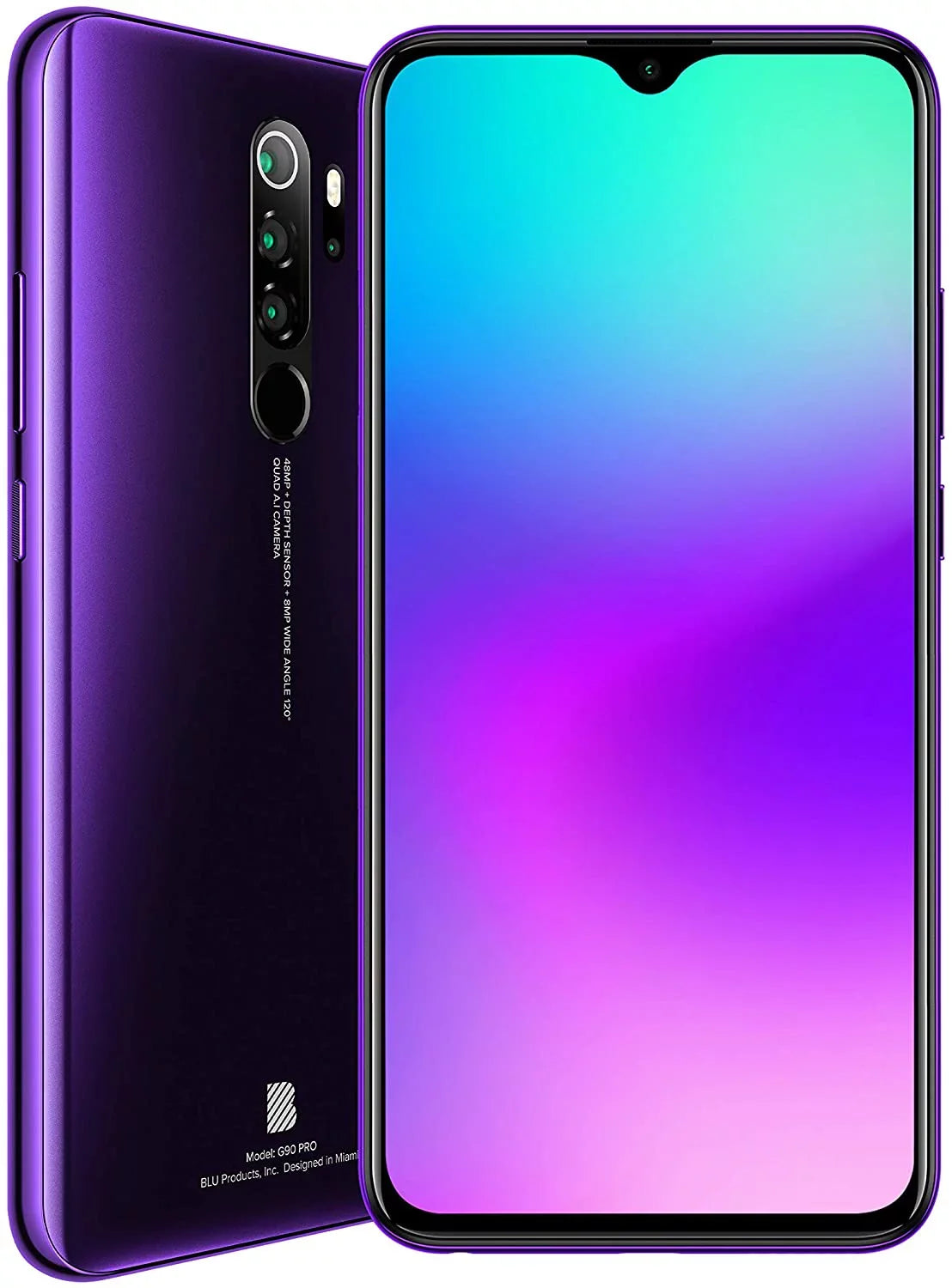 BLU G90 Pro G0370WW 128GB Unlocked GSM Android Smartphone - Purple Haze