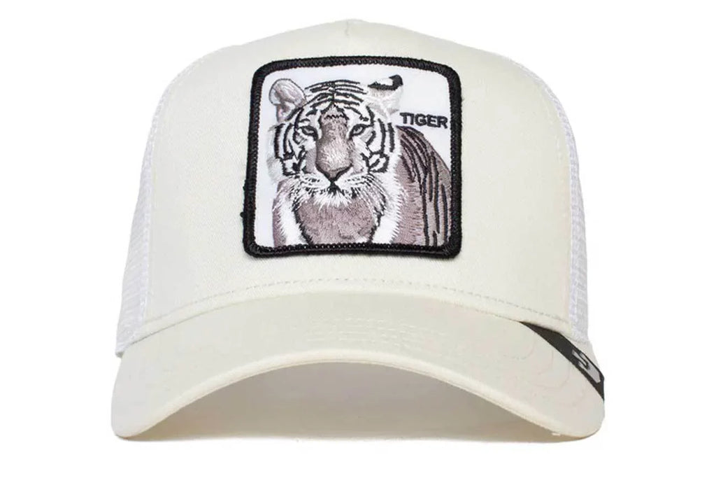 The White Tiger Trucker Cap, White. Goorin Bros