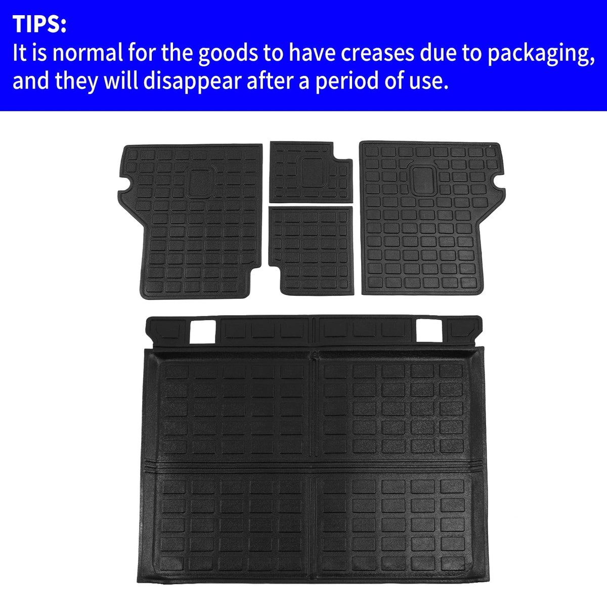 Fit 2010-2023  4Runner Trunk Mat Cargo Mat Cargo Liner Back Seat protector Protector 2022  4 Runner Accessories (Trunk Mat + Backrest Mats,Fit Without Sliding Tray)