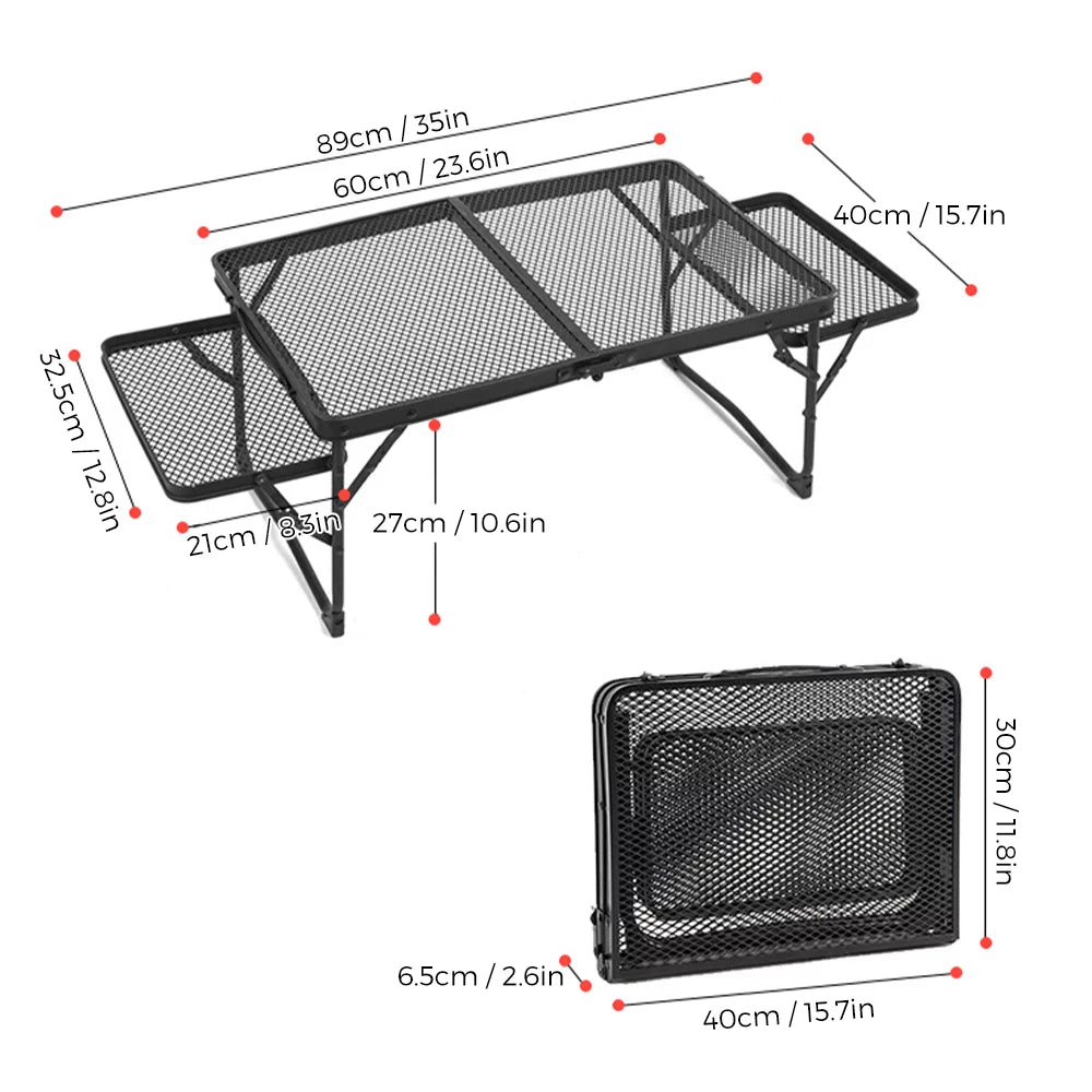 Dcenta Folding Table, Convenient and Compact, Ideal for Picnics and Camping, Food Prep Station