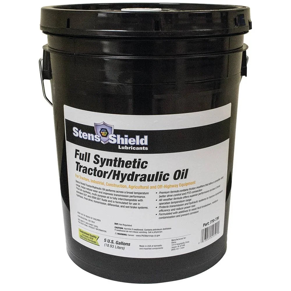 New Stens Shield Hydraulic Oil for Full-synthetic, 5 Gallon pail 770-736