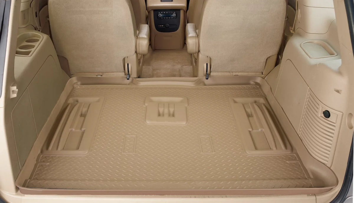 Husky by RealTruck Classic Style Series Cargo Liner Black suitable with 2003-2009  4Runner Cargo area with Double Stack Cargo Tray option