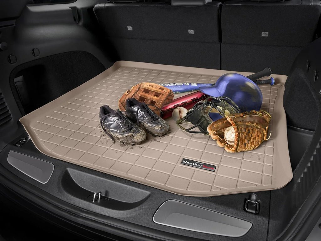WeatherTech Cargo Trunk Liner with Bumper Protector matching with 2011-2013  Highlander - Behind 2nd Row Seating With Bumper Protector, Black