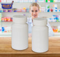 Pharmacy Prescription Vials, White Pill Bottle, 13 Dram Mega Pro Child impervious Caps, Caps Included, Pack of 250 (Pill Container, Pharmacy Bottle, Pharmacy Container) by Sponix BioRx