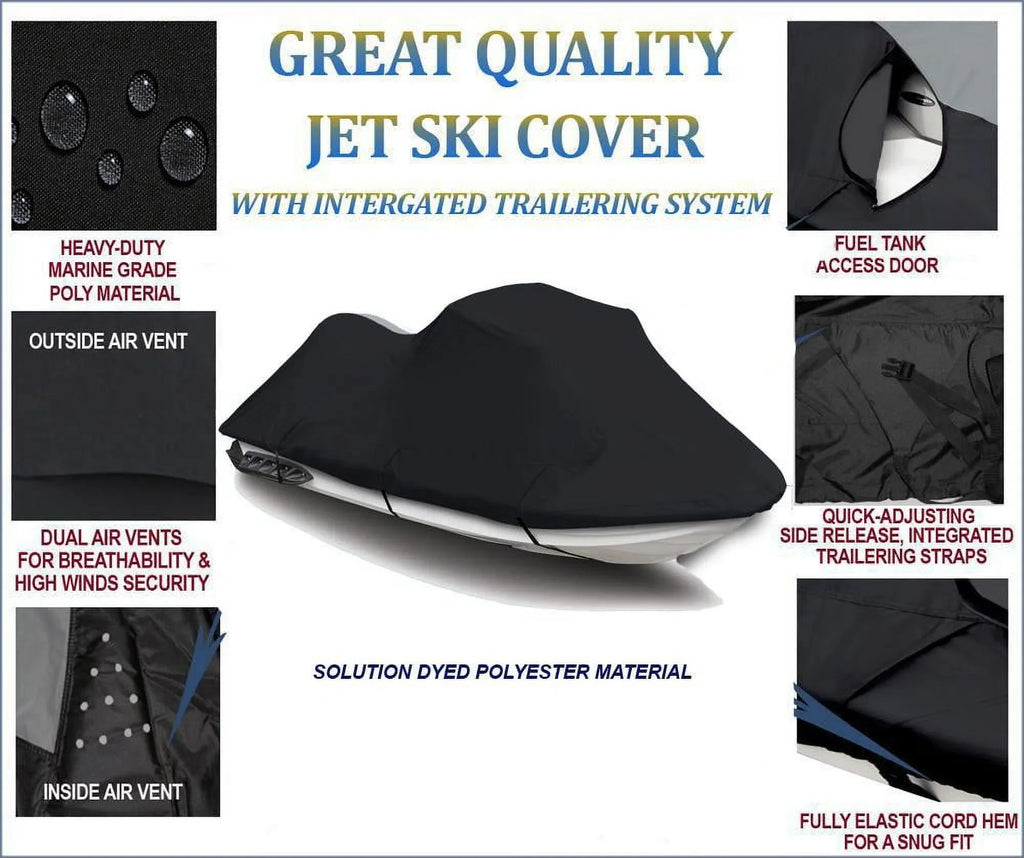 BLACK 600 DENIER JetSki shield appropriate for Sea Doo Sea-Doo RXT JetSki PWC Jet Ski wrap 2005 2006 2007 2008