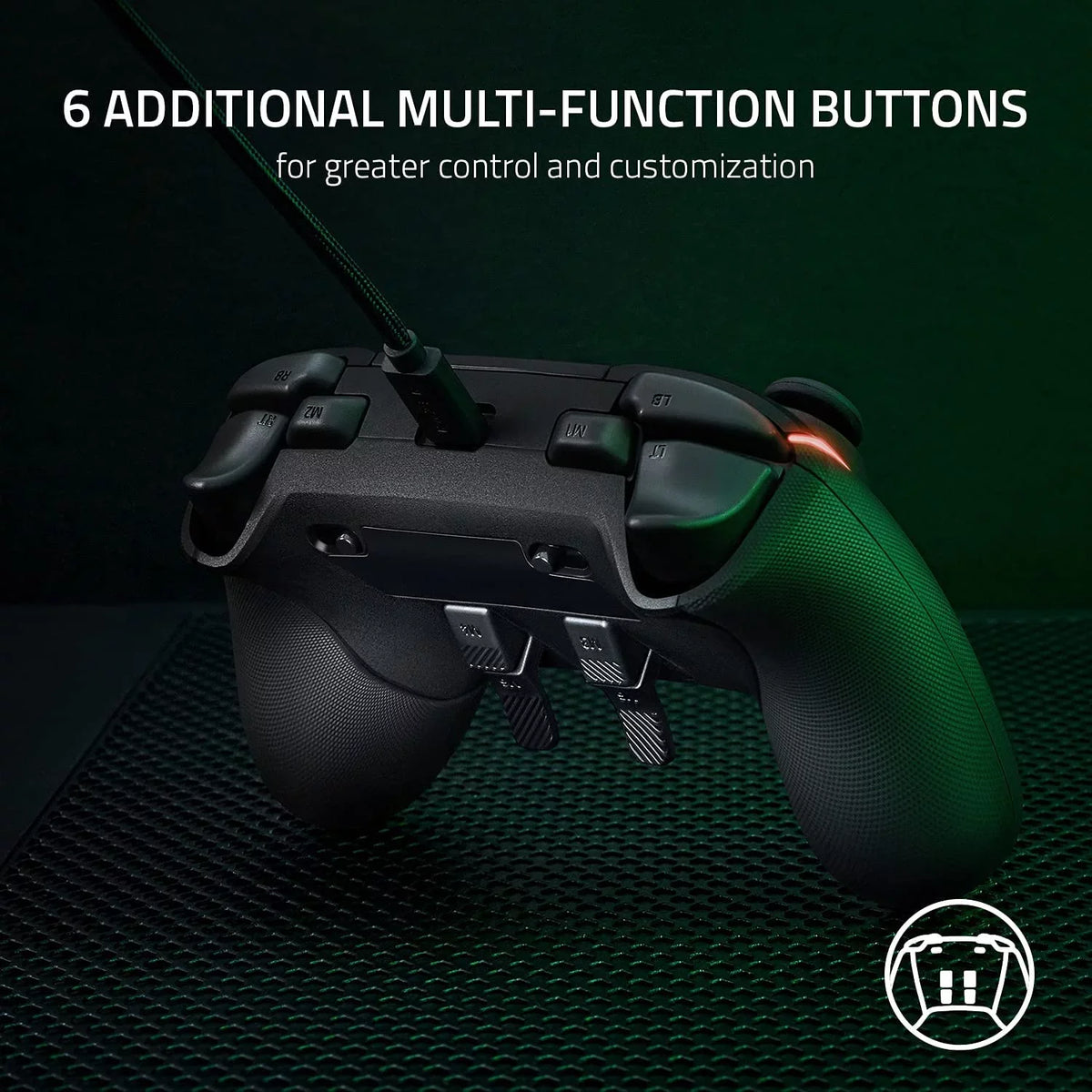 '- Wolverine V2 Wired Gaming Controller for Xbox Series X|S, Xbox One, PC with Remappable Front-Facing Buttons - Black With Cleaning Electric kit Bolt Axtion Bundle Like New