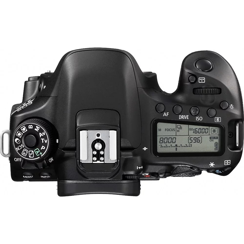 EOS 80D 24.2 MP CMOS Digital SLR Camera (Body) + Accessory Bundle 64GB SDXC Memory + DSLR Photo Bag + Wide Angle Lens + 2x Telephoto Lens + Flash + Remote + Tripod & More