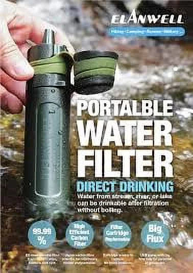 Portable liquid Filter with Pump, uses Nano Technology that Removes Bacteria and Virus / Purifies Drinking aqua