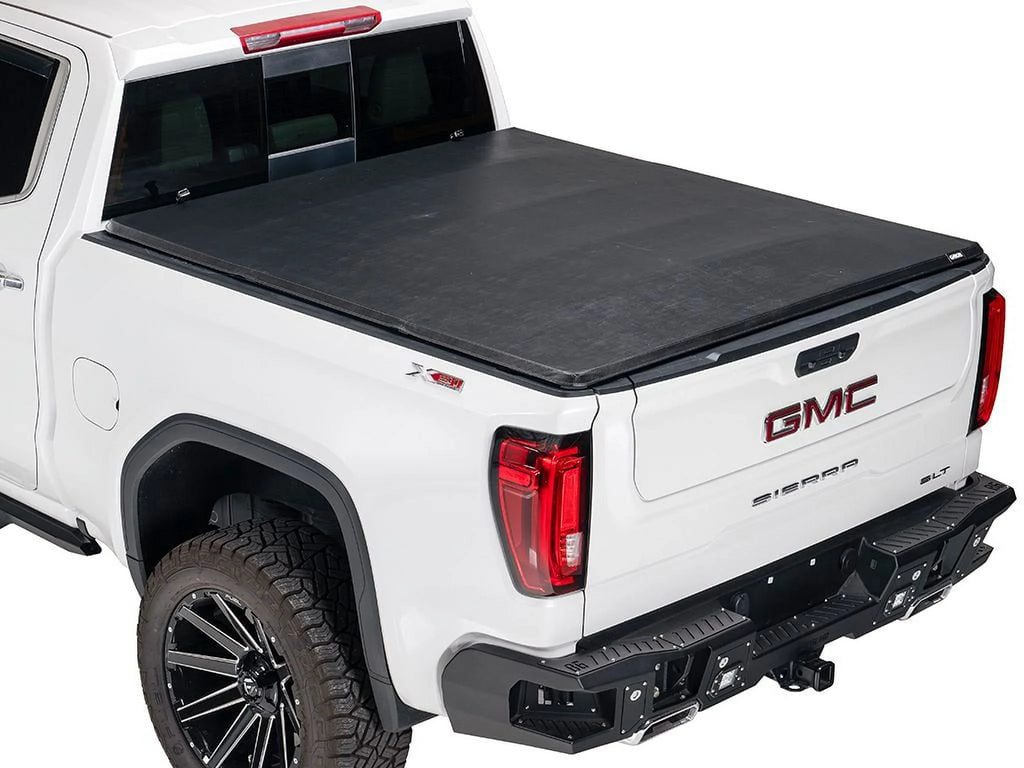 Gator by RealTruck SFX Tri-Fold Tonneau protector appropriate with 2022-2024  Tundra 6'7" Bed w/ Deck Rail System