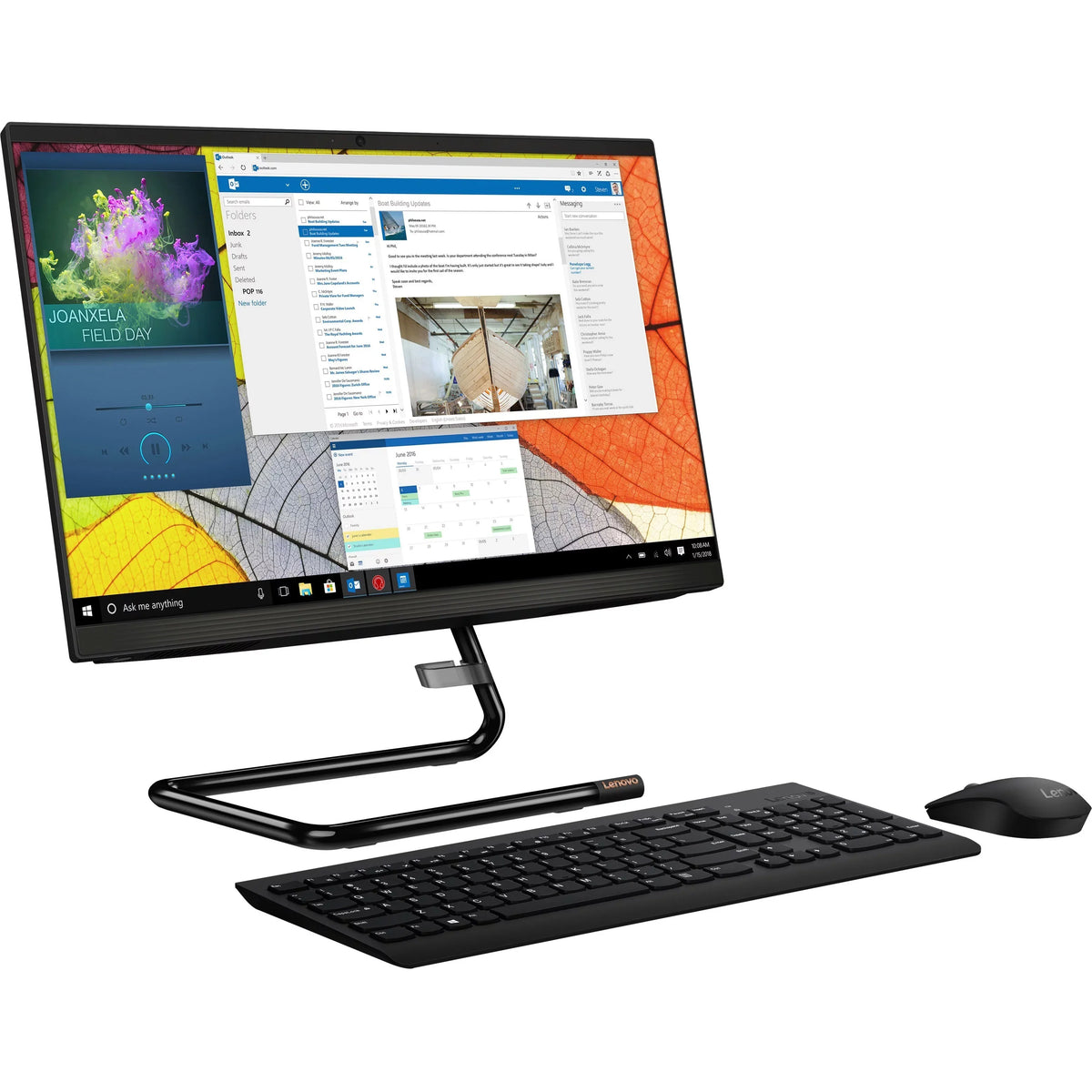 IdeaCentre A340-24ICK F0ER0001US 23.8" All-in-One Computer -  Core i5-9400T 1.8GHz - 8GB RAM - 512GB SSD - 1920 x 1080 -  UHD Graphics 630 - Windows 10 Home - Black