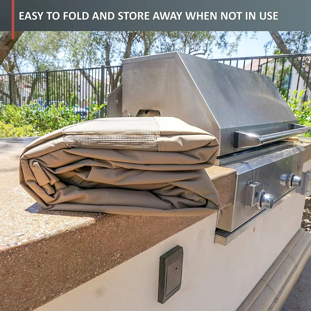 Premium Tight Weave BBQ Island Grill All elements Protection Covers Up To 124"