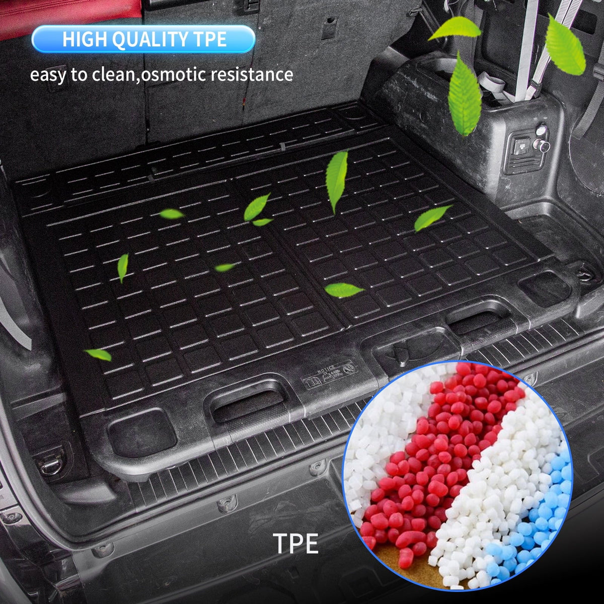 Floor Mats appropriate with  4Runner 2013-2023 Trunk Mat Cargo Liner Cargo Mat All elements Trunk Liner 2022 4 Runner Accessories (Trunk Mat+Floor Mats,Fit W/Sliding Tray)