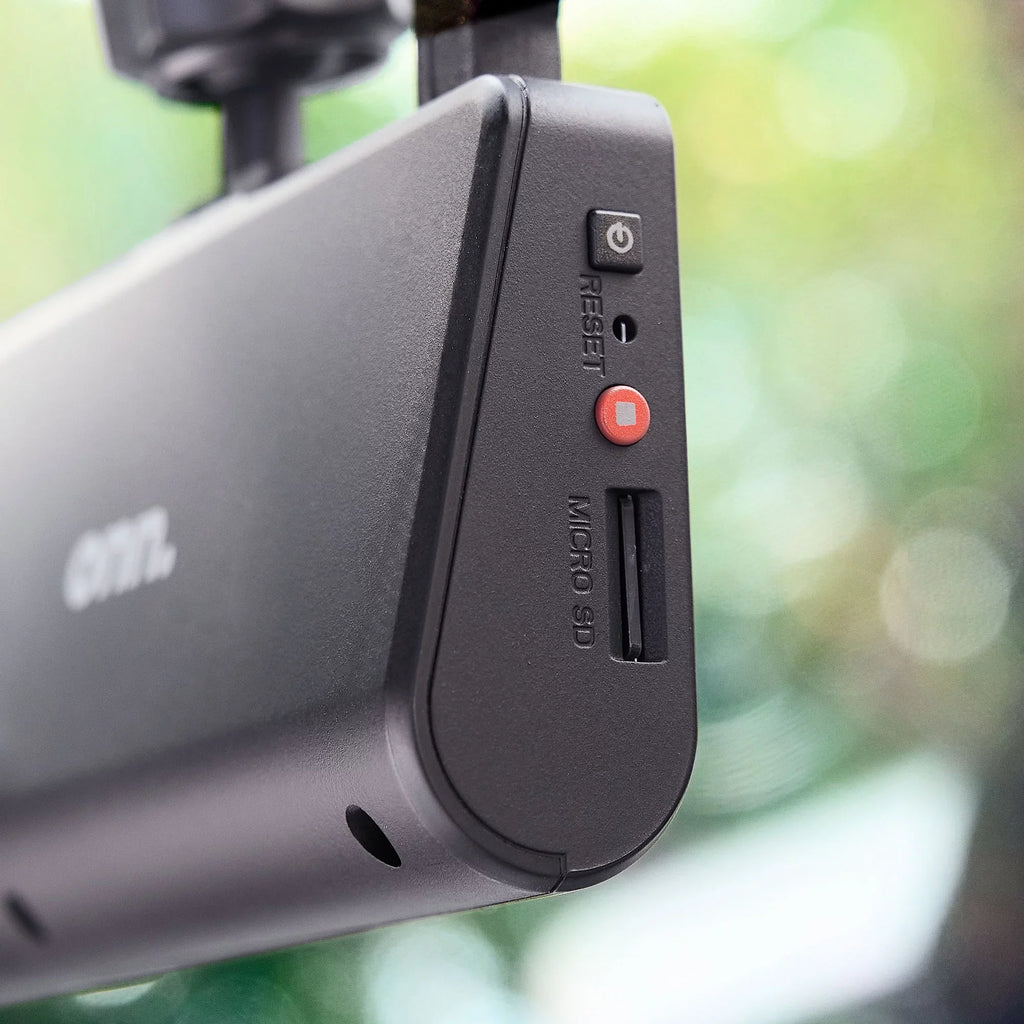 Dual Dash Cam with Ultra-Wide Angle Lens, 3" LCD Screen, Front 1080P Camera with 16GB SD Card, Suppots up to 128GB Max, Built in G-Sensor. onn