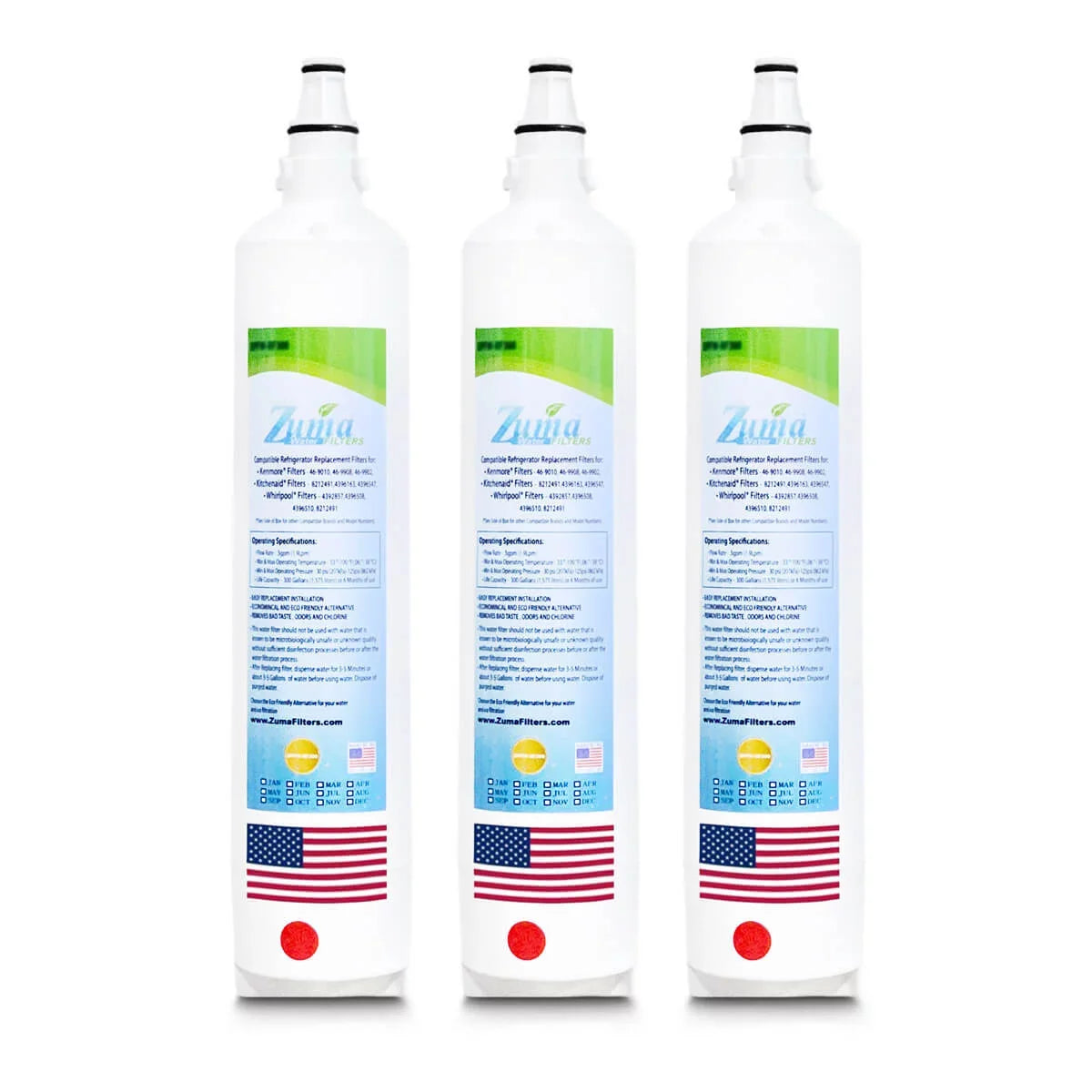 ZUMA Brand , moisture Filters , Model # ZWFZ1-RF750 , suitable with Subzero® BI48SDO - 3 Pack - Made in U.S.A.