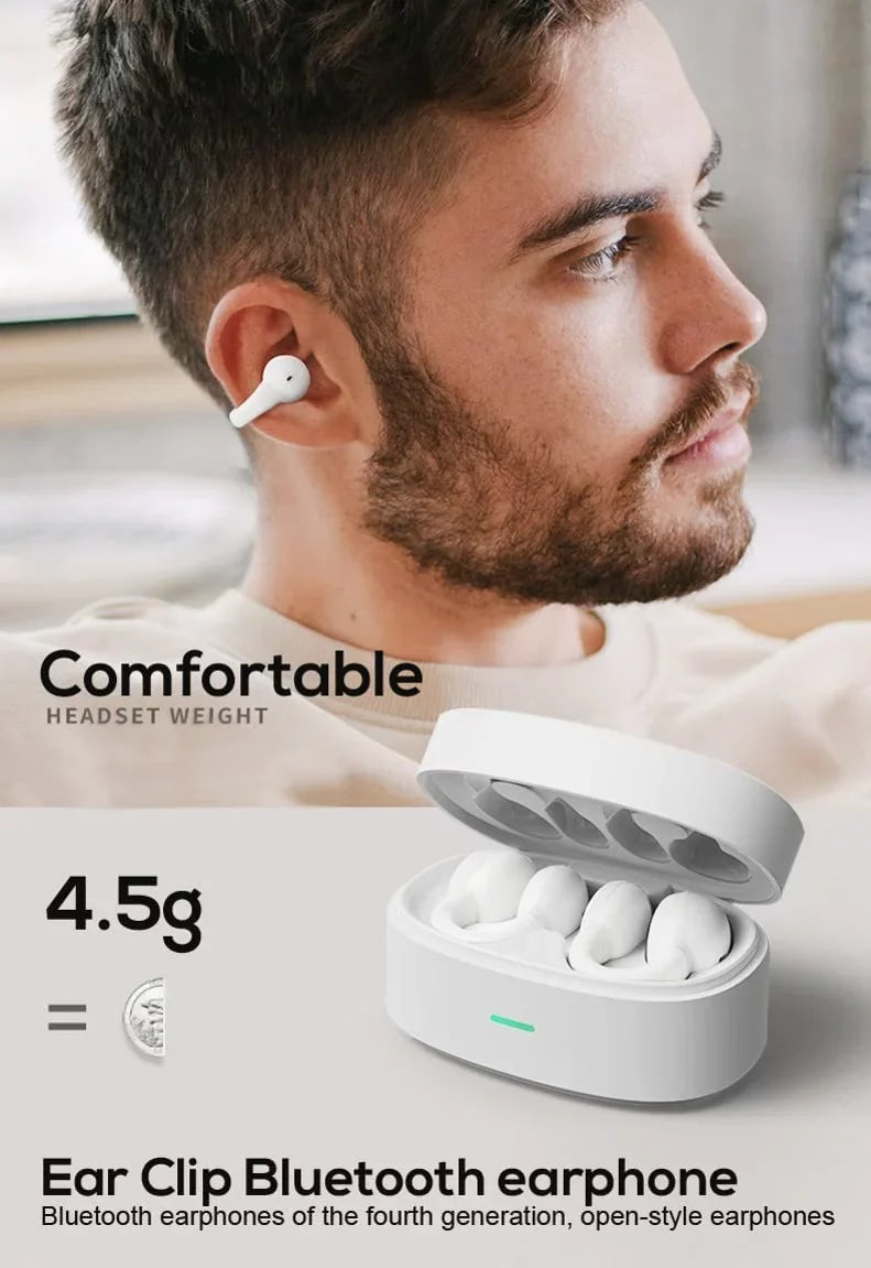 Wireless Ear-Clip TWS Earphones for  Galaxy XCover / XCover6 Pro - Bluetooth Earbuds True Stereo Charging Case Hands-free Mic Headset for  Galaxy XCover / XCover6 Pro