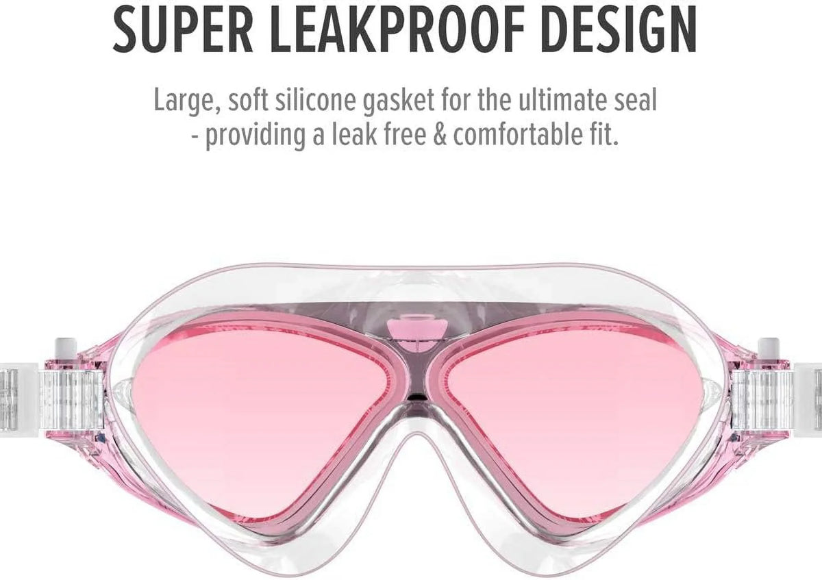 OutdoorMaster Swim Mask - Wide View Swimming Mask & Goggles Anti-Fog Waterproof