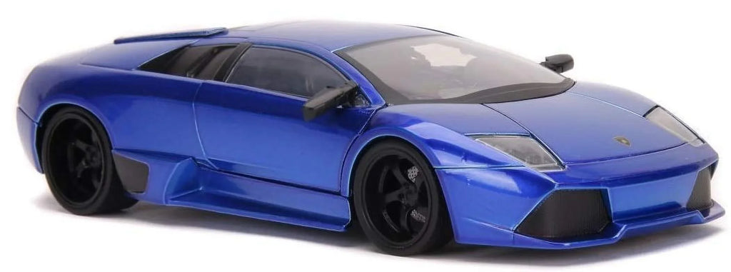Jada 32279 1-24 Scale Lamborghini Murcielago LP640 Candy Hyper Spec Diecast Model Car, Blue