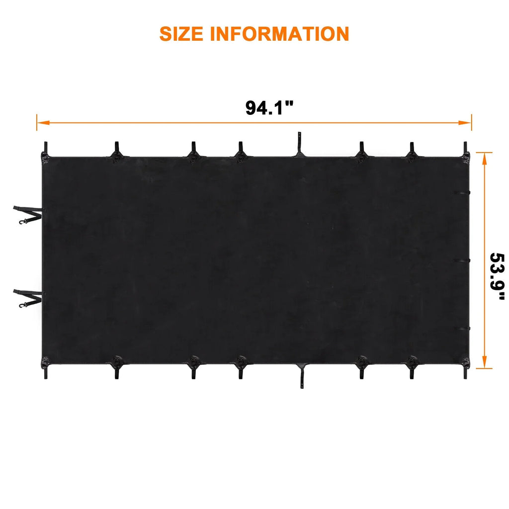 Soft Top Bikini Top protector for Jeep Wrangler JK 2007-2017 2-Door Extended PU Leather Anti-UV Top Roof Black
