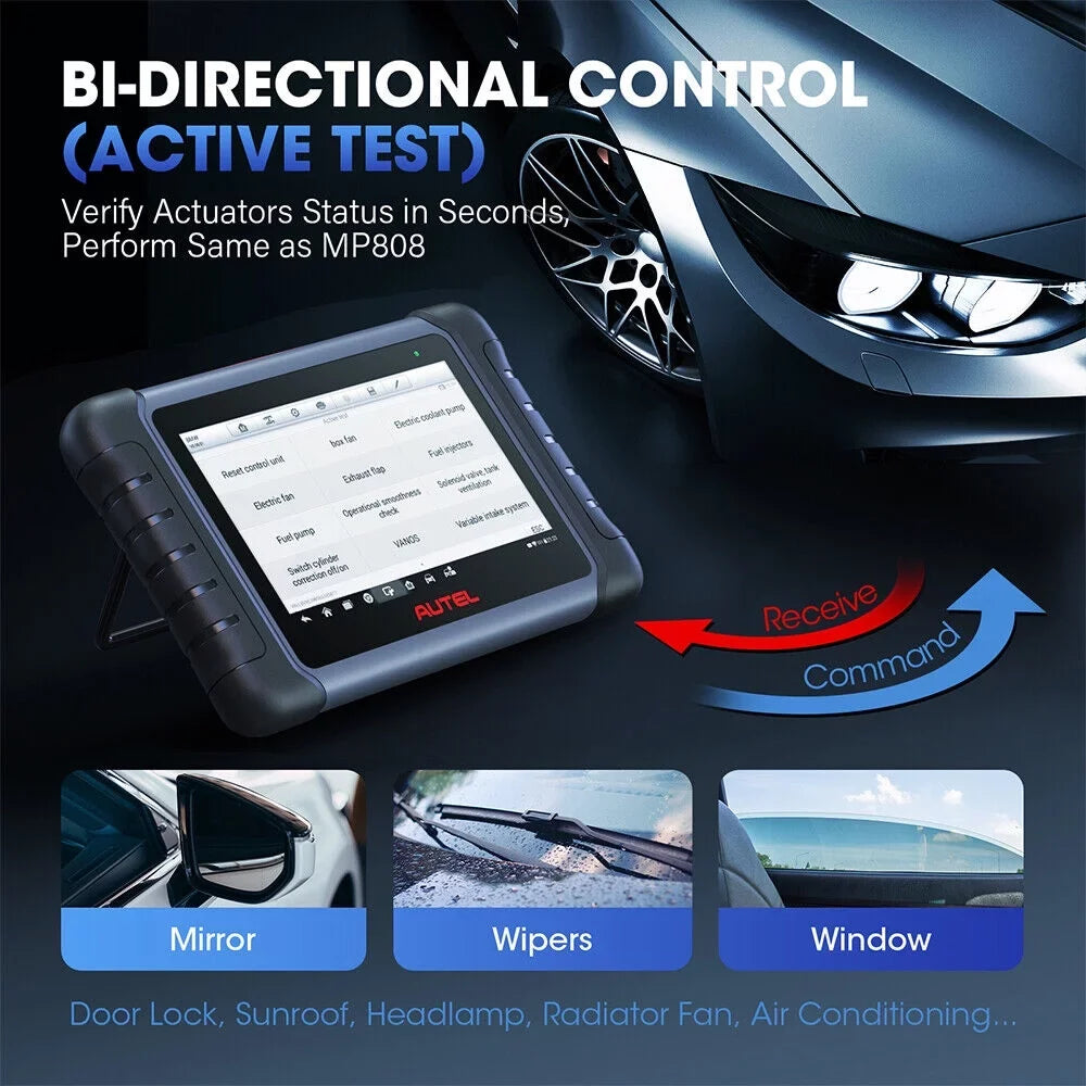 Autel MaxiCOM MK808S OBD2 Scanner Car Diagnostic Code Reader 28+ Service, Active Test, All System Diagnosis, FCA Autoauth Updated of MaxiCheck MX808 MK808